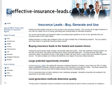 Tablet Screenshot of effective-insurance-leads.com